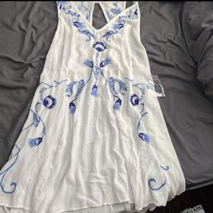 Free People Adelaide Festival Embroidered Slip, XS